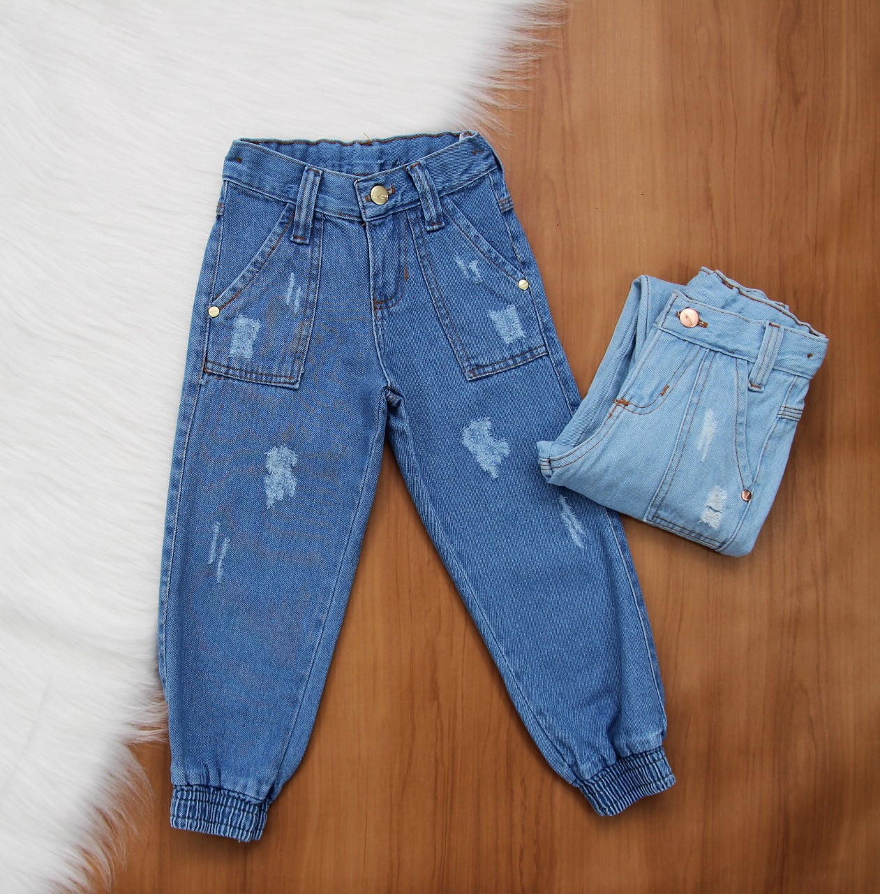 Calça Jogger Jeans Infantil 