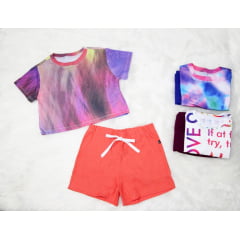 Cj. Cropped Tie Dye