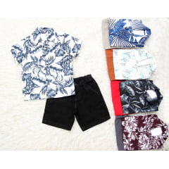 Conjunto Camisa Short Colorido