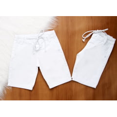 Short Branco Cordinha Infantil 