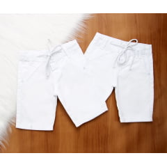 Short Branco Cordinha Infantil 