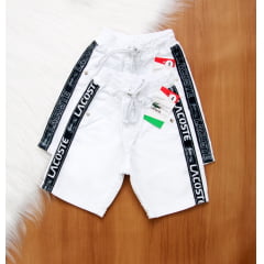 Short Lct Branco Elástico Detalhe Infantil 