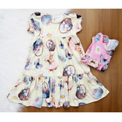 Vestido com Manga Princesa Bosque 