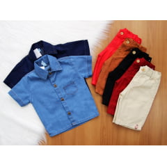 Cj. Camisa Jeans Short Color