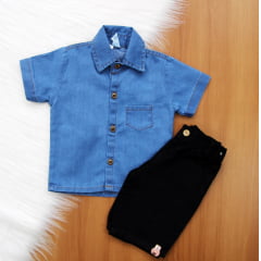 Cj. Camisa Jeans Short Color