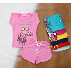 Cj. Cotton Color Short Infantil 