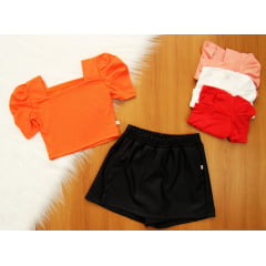 Cj. Cropped Short Saia CF