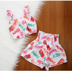 Cj. de Short Cintura Alta Summer