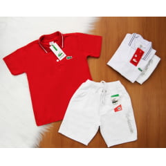 Cj. Lct Polo Short Branco 