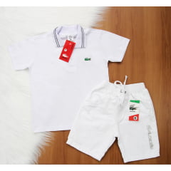 Cj. Lct Polo Short Branco 