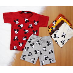 Cj. Mickey Short Estampado 