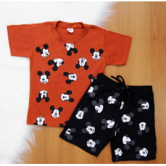 Cj. Mickey Short Estampado 