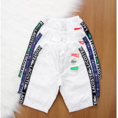 Short Multimarcas Branco Detalhe 