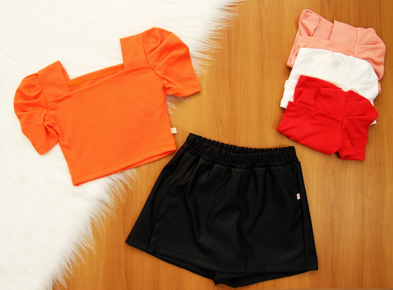 Cj. Cropped Short Saia CF