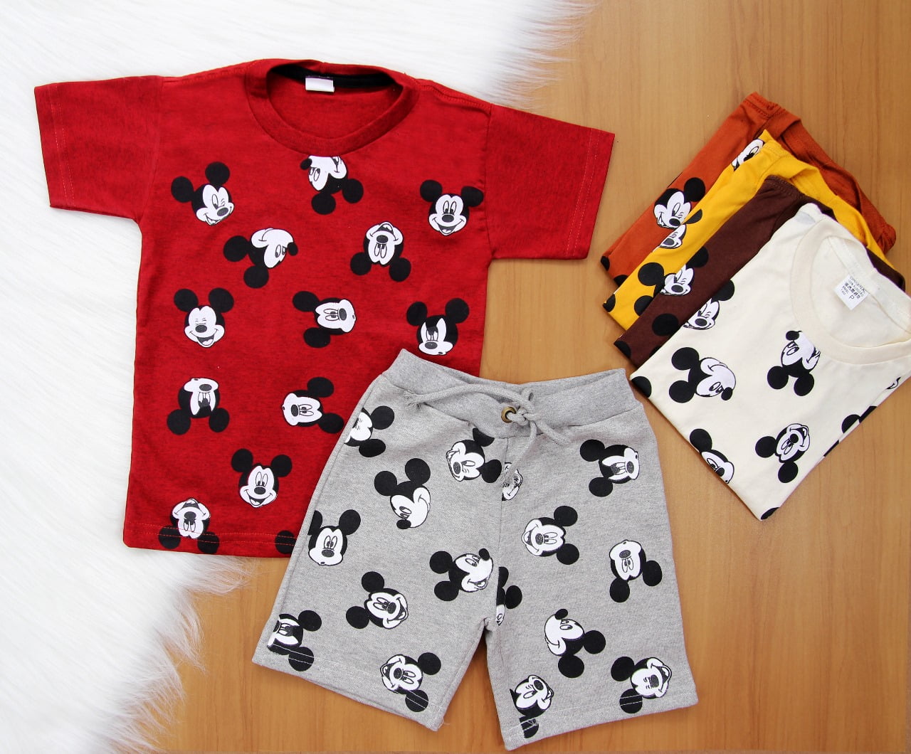 Cj. Mickey Short Estampado 