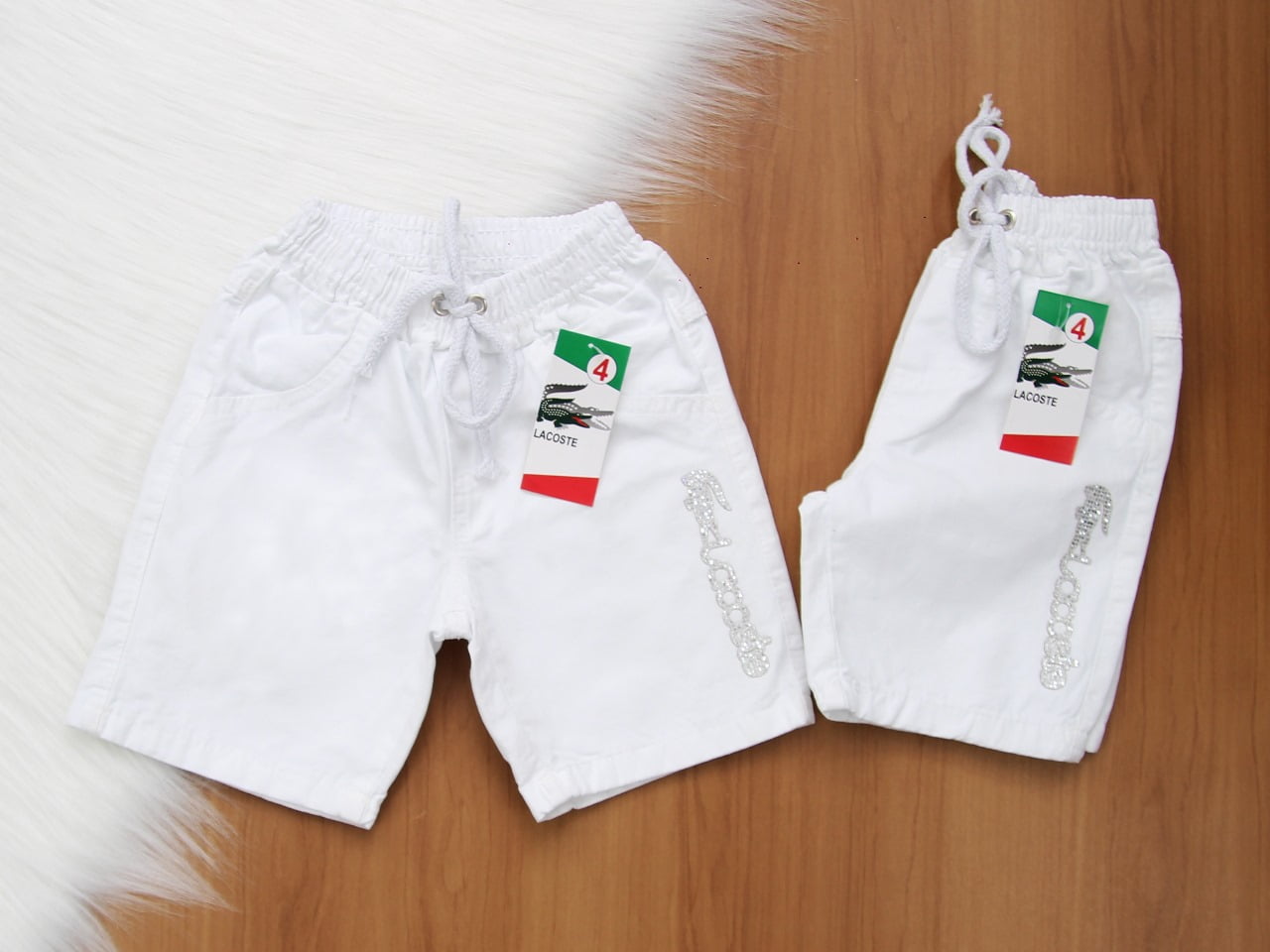 Short Branco Elástico 