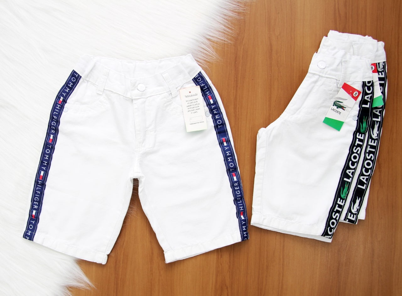 Short Multimarcas Branco Detalhe 